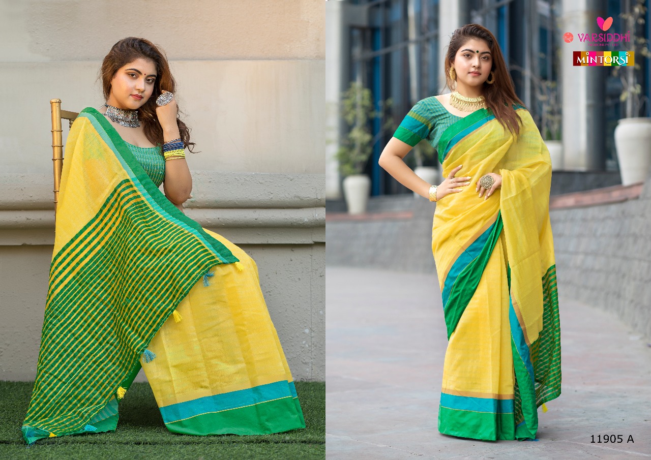Keshar Cotton By Varsiddhi 11901-a To 11906-b Series Designer Indian Traditional Wear Beautiful Stylish Fancy Colorful Party Wear & Occasional Wear Cotton Silk Sarees At Wholesale Price