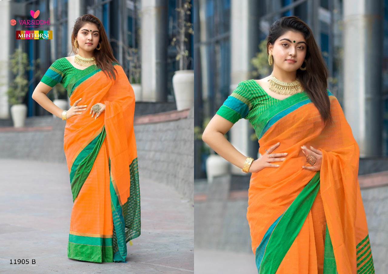 Keshar Cotton By Varsiddhi 11901-a To 11906-b Series Designer Indian Traditional Wear Beautiful Stylish Fancy Colorful Party Wear & Occasional Wear Cotton Silk Sarees At Wholesale Price