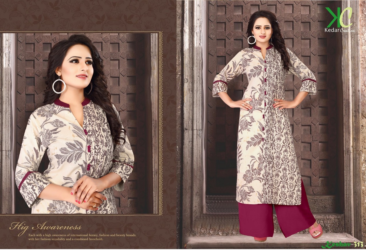 Keshav By Kedar Creation 311 To 316 Series Beautiful Stylish Fancy Colorful Casual Wear & Ethnic Wear & Party Wear Cotton Printed Kurtis At Wholesale Price