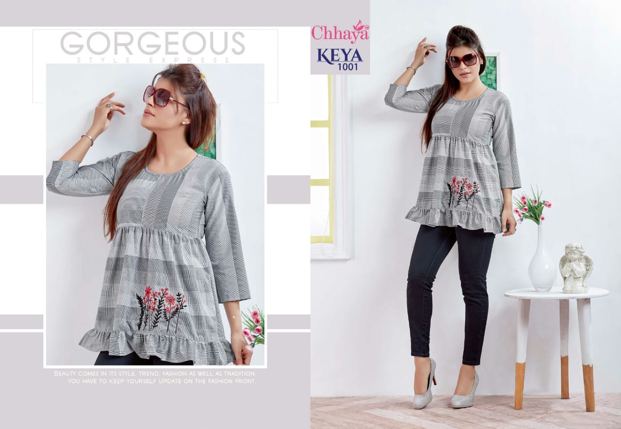 Keya By Chhaya Wear Collection Beautiful Stylish Fancy Colorful Party Wear & Occasional Wear Cotton Kurtis At Wholesale Price