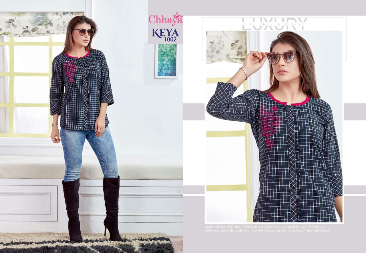Keya By Chhaya Wear Collection Beautiful Stylish Fancy Colorful Party Wear & Occasional Wear Cotton Kurtis At Wholesale Price