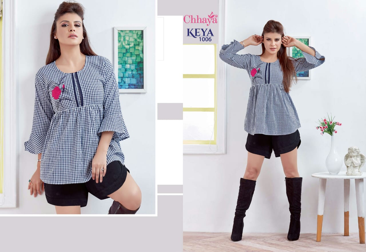 Keya By Chhaya Wear Collection Beautiful Stylish Fancy Colorful Party Wear & Occasional Wear Cotton Kurtis At Wholesale Price