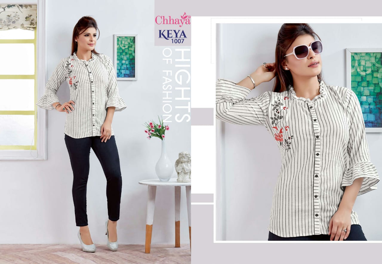 Keya By Chhaya Wear Collection Beautiful Stylish Fancy Colorful Party Wear & Occasional Wear Cotton Kurtis At Wholesale Price