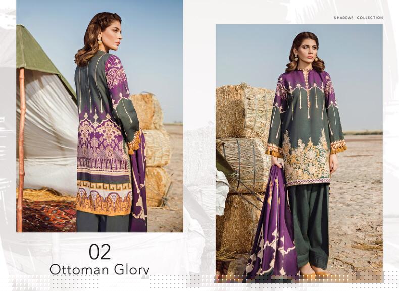 Khaddar By Baroque 01 & 10 Series Beautiful Pakistani Suits Stylish Fancy Colorful Party Wear & Ethnic Wear Collection Lawn Embroidered Dresses At Wholesale Price
