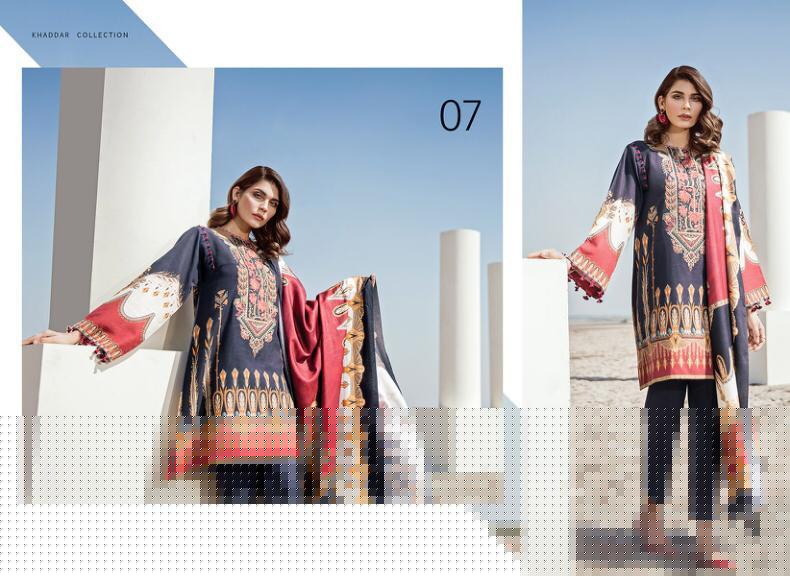 Khaddar By Baroque 01 & 10 Series Beautiful Pakistani Suits Stylish Fancy Colorful Party Wear & Ethnic Wear Collection Lawn Embroidered Dresses At Wholesale Price