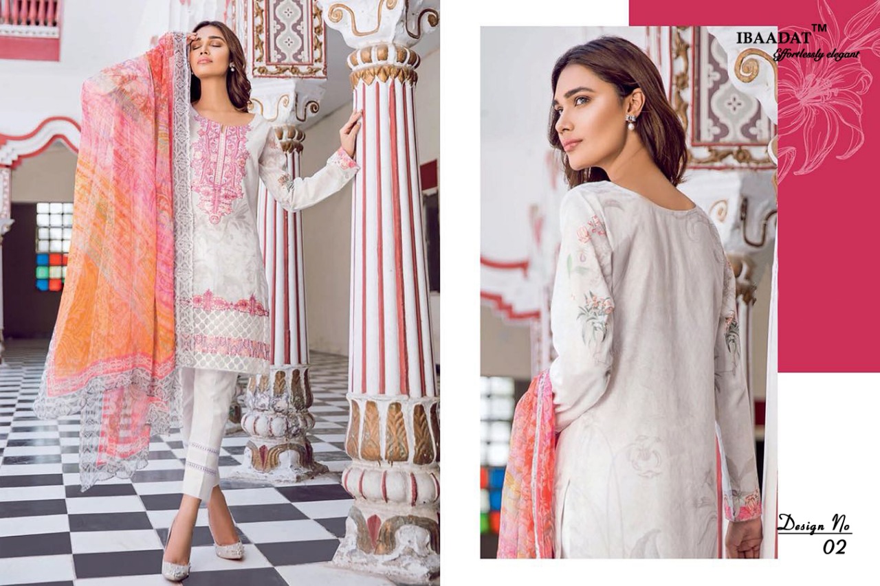 Khas Vol-2 By Ibaadat 01 To 07 Series Pakistani Suits Beautiful Stylish Fancy Colorful Designer Party Wear & Ethnic Wear Pure Lawn Digital Print Dresses At Wholesale Price
