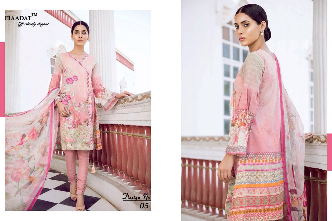 Khas Vol-2 By Ibaadat 01 To 07 Series Pakistani Suits Beautiful Stylish Fancy Colorful Designer Party Wear & Ethnic Wear Pure Lawn Digital Print Dresses At Wholesale Price