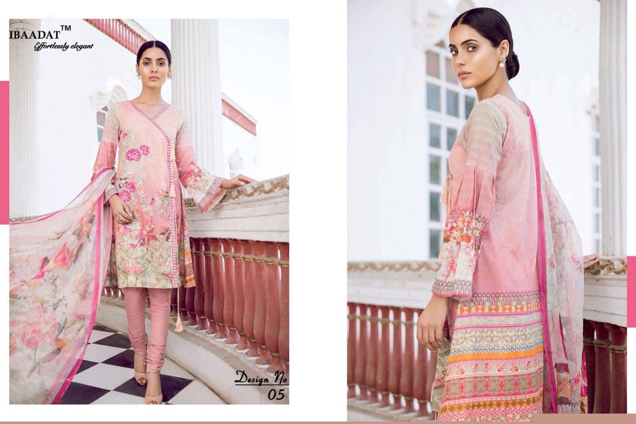 Khas Vol-2 By Ibaadat 01 To 07 Series Pakistani Suits Beautiful Stylish Fancy Colorful Designer Party Wear & Ethnic Wear Pure Lawn Digital Print Dresses At Wholesale Price