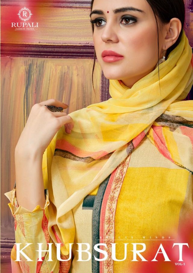 Khubsurat By Rupali Fashion 101 To 108 Series Designer Suits Collection Beautiful Stylish Fancy Colorful Party Wear & Occasional Wear Purest Lawn Cotton Prints With Embroidery Dresses At Wholesale Price