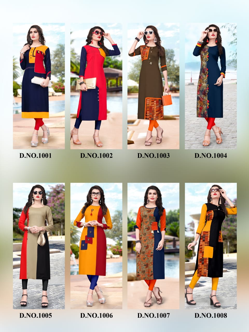 Khushi By Laxmi Designer 1001 To 1008 Series Beautiful Stylish Fancy Colorful Casual Wear & Ethnic Wear & Ready To Wear Rayon Printed Kurtis At Wholesale Price