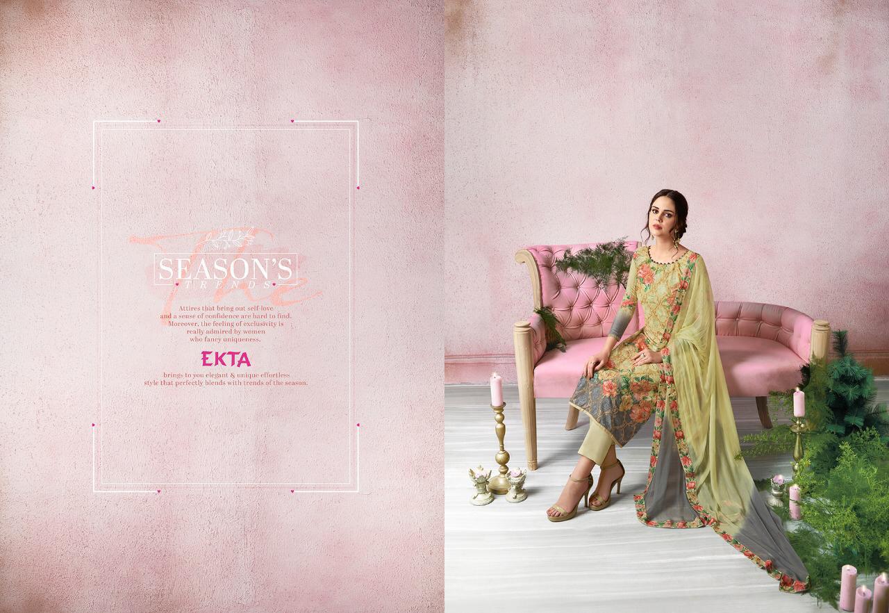 Khwaish Vol-26 By Ekta Fashion 2601 To 2607 Series Beautiful Winter Collection Suits Stylish Fancy Colorful Casual Wear & Ethnic Wear Cotton Satin Embroidered Dresses At Wholesale Price