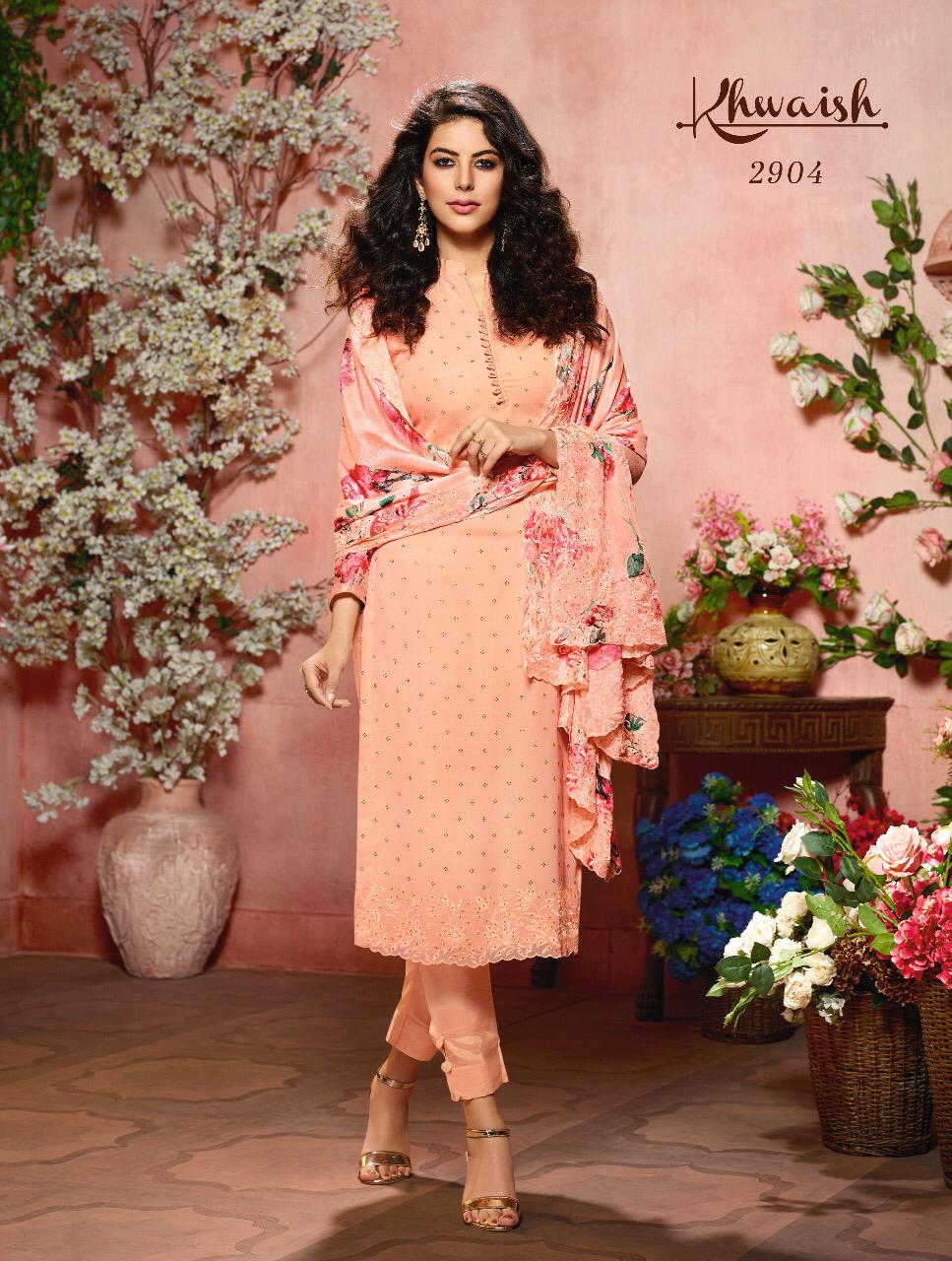Khwaish Vol-29 By Ekta 2901 To 2907 Series Beautiful Suits Colorful Stylish Fancy Casual Wear & Ethnic Wear Georgette Embroidery Dresses At Wholesale Price