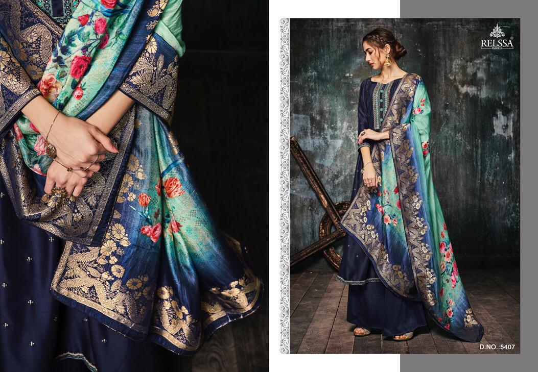 Kilol Vol-2 By Relssa Fabrics 5401 To 5408 Series Indian Traditional Wear Collection Beautiful Stylish Fancy Colorful Party Wear & Occasional Wear Muslin Silk Printede Dresses At Wholesale Price