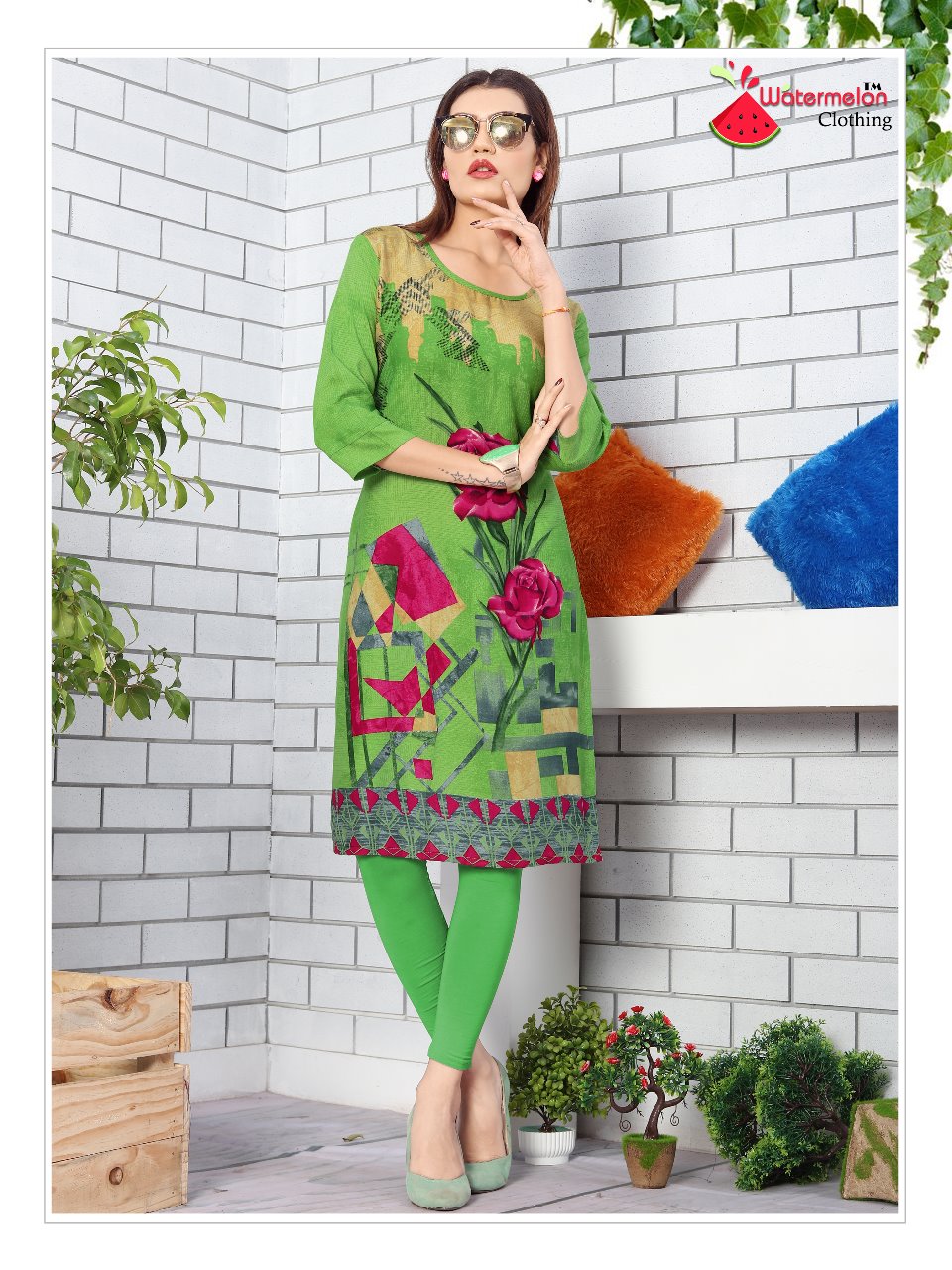 Kiss Miss Vol-4 By Watermelon 1001 To 1010 Series Stylish Colorful Fancy Beautiful Casual Wear & Ethnic Wear Heavy Rayon Printed Kurtis At Wholesale Price