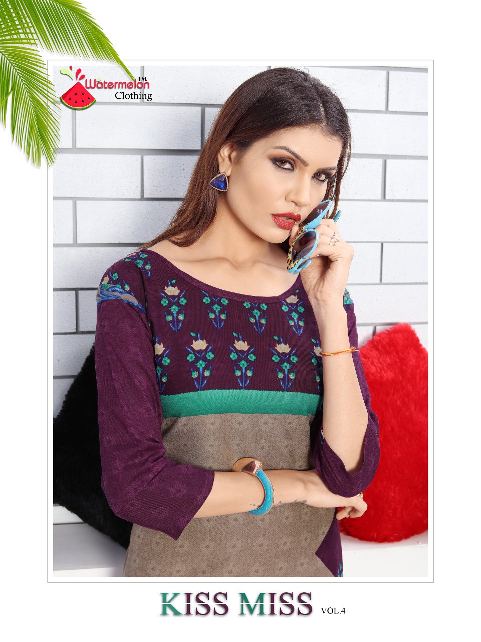 Kiss Miss Vol-4 By Watermelon 1001 To 1010 Series Stylish Colorful Fancy Beautiful Casual Wear & Ethnic Wear Heavy Rayon Printed Kurtis At Wholesale Price