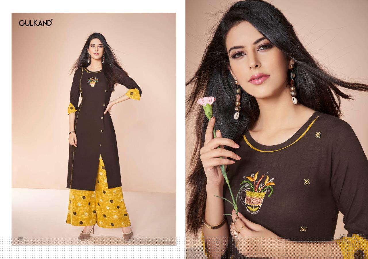 Kitab Vol-3 By Gulkand 69 To 76 Series Stylish Fancy Beautiful Colorful Casual Wear & Ethnic Wear Rayon Slub Printed Kurtis With Bottom At Wholesale Price