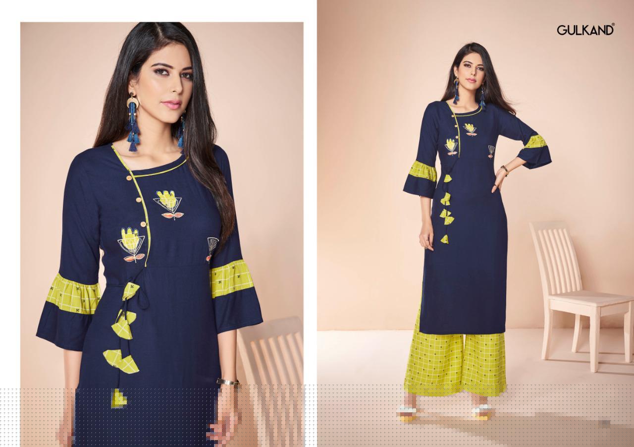 Kitab Vol-3 By Gulkand 69 To 76 Series Stylish Fancy Beautiful Colorful Casual Wear & Ethnic Wear Rayon Slub Printed Kurtis With Bottom At Wholesale Price
