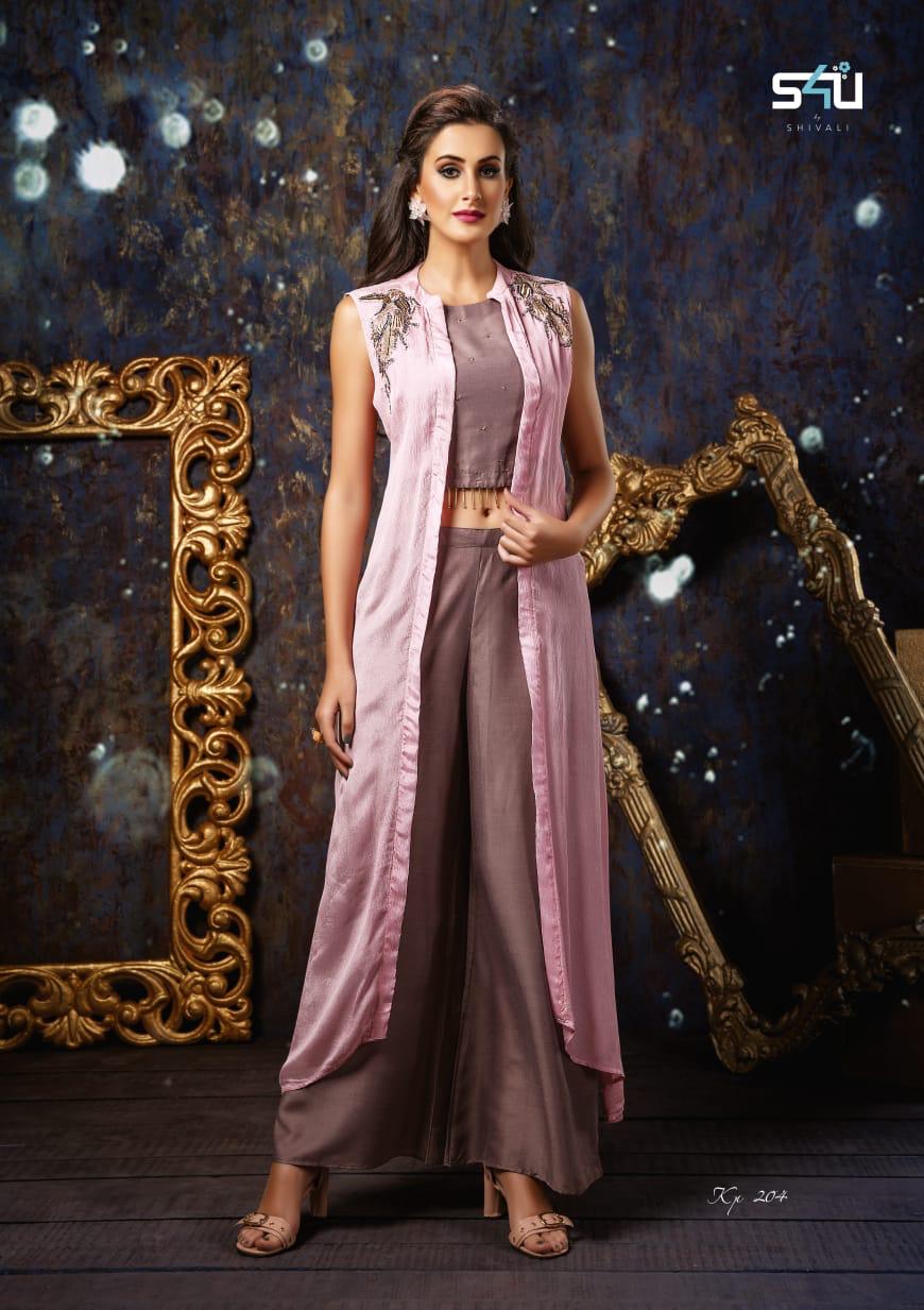 Kitty Party Vol-2 By S4u Fashion 201 To 208 Series Designer Beautiful Colorful Stylish Fancy Party Wear & Ethnic Wear & Ready To Wear Rayon Silk Embroidered Kurtis At Wholesale Price