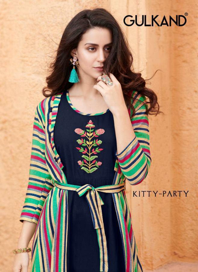 Kitty Party By Gulkand 19 To 24 Series Stylish Fancy Beautiful Colorful Casual Wear & Ethnic Wear Heavy Rayon Printed Kurtis At Wholesale Price