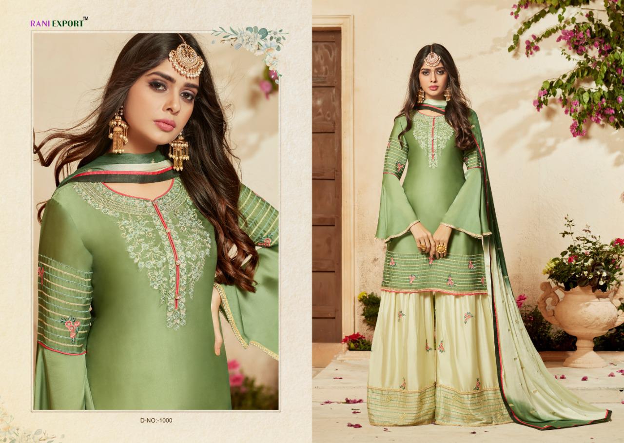 Kohinoor Vol-10 By Rani Exports 999 To 103 Series Indian Traditional Wear Collection Beautiful Stylish Fancy Colorful Party Wear & Occasional Wear Satin Georgette And Dulla Silk Embroidery Work Dresses At Wholesale Price
