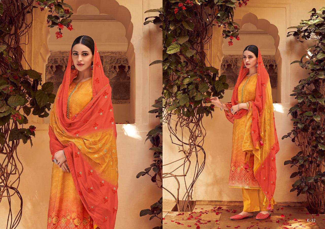 Kora By Varsha Fashion K-31 To K-37 Series Designer Suits Collection Beautiful Stylish Fancy Colorful Party Wear & Occasional Wear Stain Digital Print With Hand Work Dresses At Wholesale Price