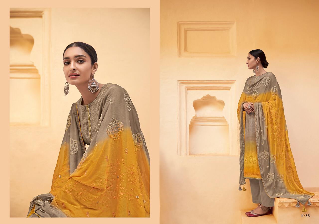 Kora By Varsha Fashion K-31 To K-37 Series Designer Suits Collection Beautiful Stylish Fancy Colorful Party Wear & Occasional Wear Stain Digital Print With Hand Work Dresses At Wholesale Price