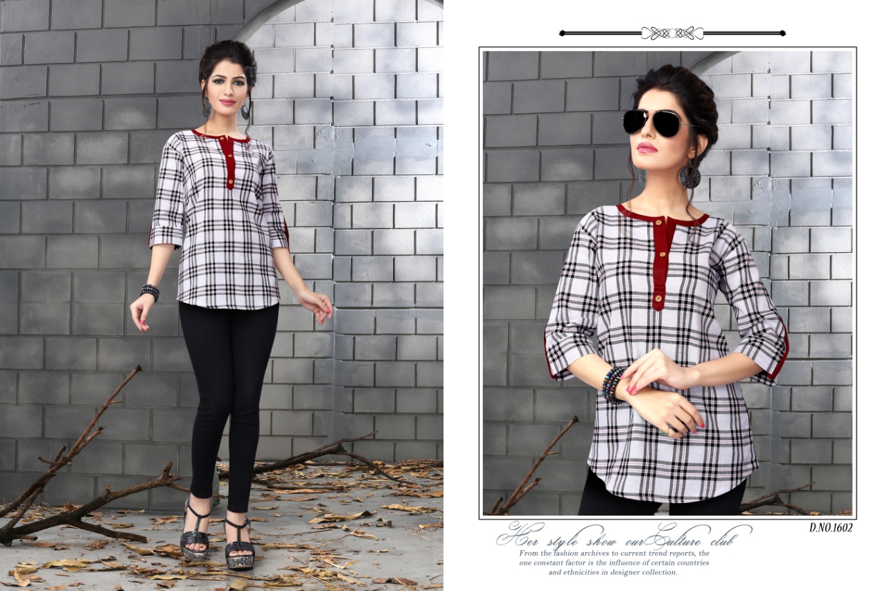 Kotton Checks Vol-2 By Watermelon Clothing 1501 To 1512 Series Beautiful Colorful Stylish Fancy Casual Wear & Ethnic Wear & Ready To Wear Handloom Cotton Printed Kurtis/ Tops At Wholesale Price
