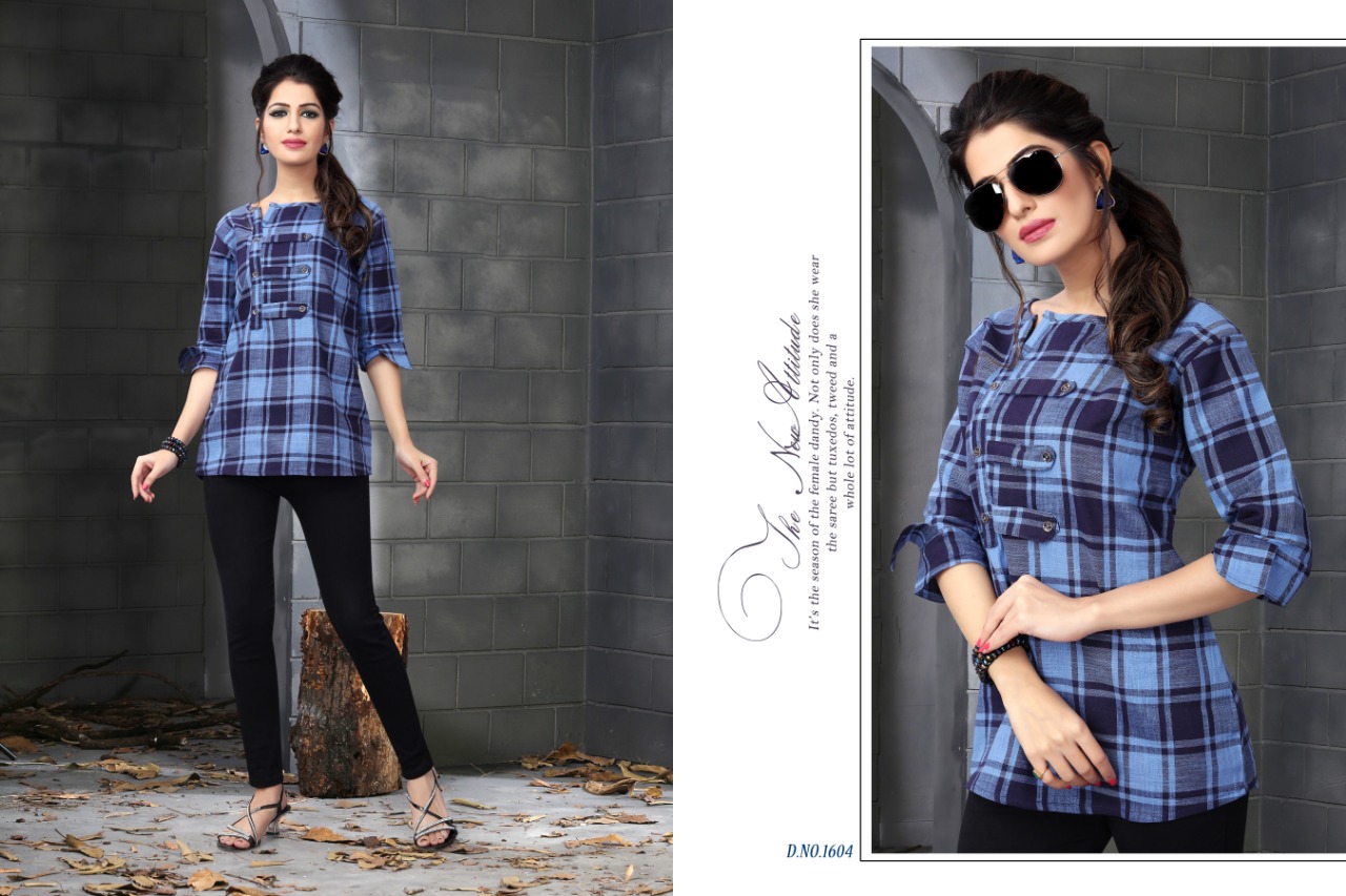 Kotton Checks Vol-2 By Watermelon Clothing 1501 To 1512 Series Beautiful Colorful Stylish Fancy Casual Wear & Ethnic Wear & Ready To Wear Handloom Cotton Printed Kurtis/ Tops At Wholesale Price