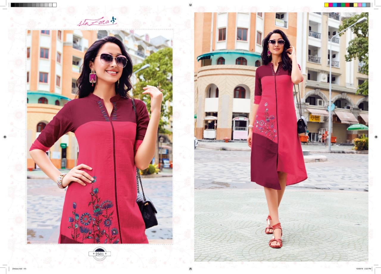 Koutons By Sin Zara 2501 To 2506 Series Beautiful Colorful Stylish Fancy Casual Wear & Ethnic Wear & Ready To Wear Cotton Flex Kurtis At Wholesale Price