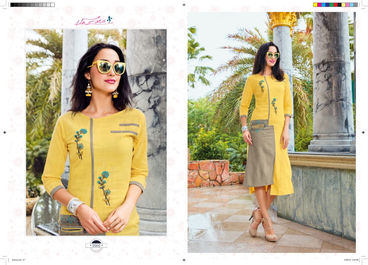 Koutons By Sin Zara 2501 To 2506 Series Beautiful Colorful Stylish Fancy Casual Wear & Ethnic Wear & Ready To Wear Cotton Flex Kurtis At Wholesale Price