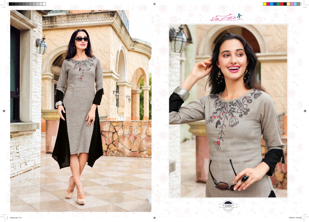 Koutons By Sin Zara 2501 To 2506 Series Beautiful Colorful Stylish Fancy Casual Wear & Ethnic Wear & Ready To Wear Cotton Flex Kurtis At Wholesale Price