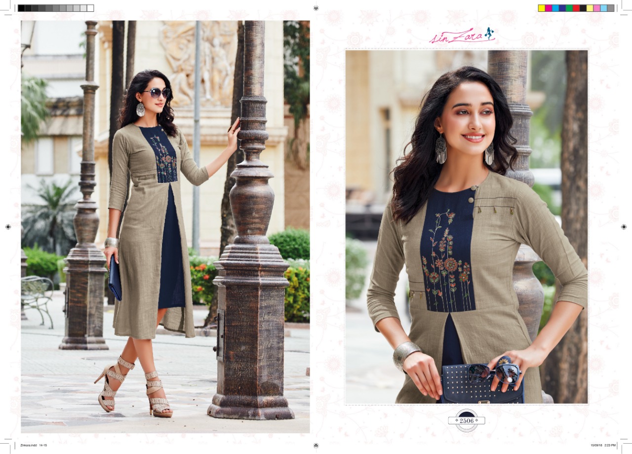 Koutons By Sin Zara 2501 To 2506 Series Beautiful Colorful Stylish Fancy Casual Wear & Ethnic Wear & Ready To Wear Cotton Flex Kurtis At Wholesale Price