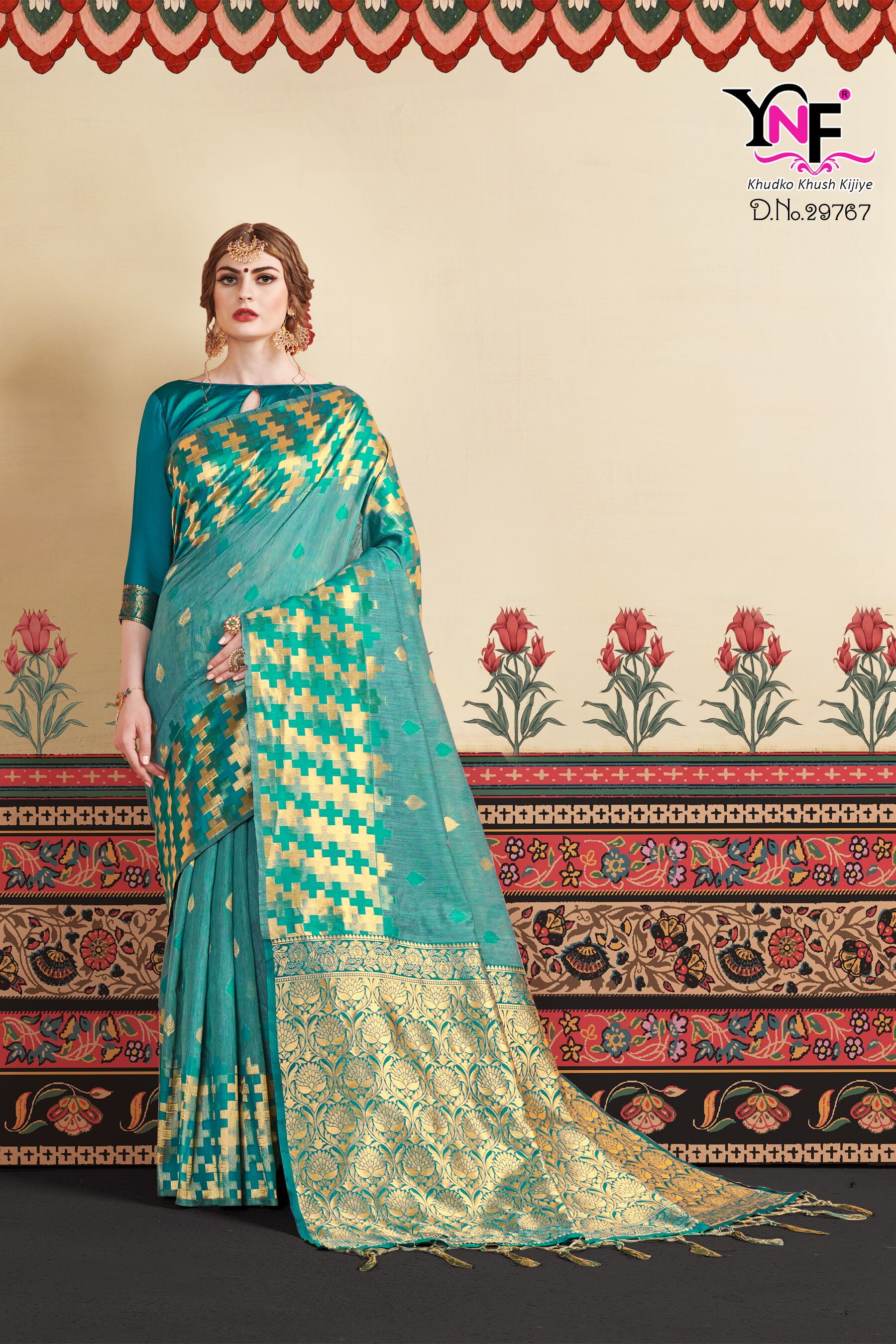 Kranti Silk By Yadu Nandan Fashion 29765 To 29774 Series Indian Traditional Wear Collection Beautiful Stylish Fancy Colorful Party Wear & Occasional Wear Linen Art Silk Sarees At Wholesale Price