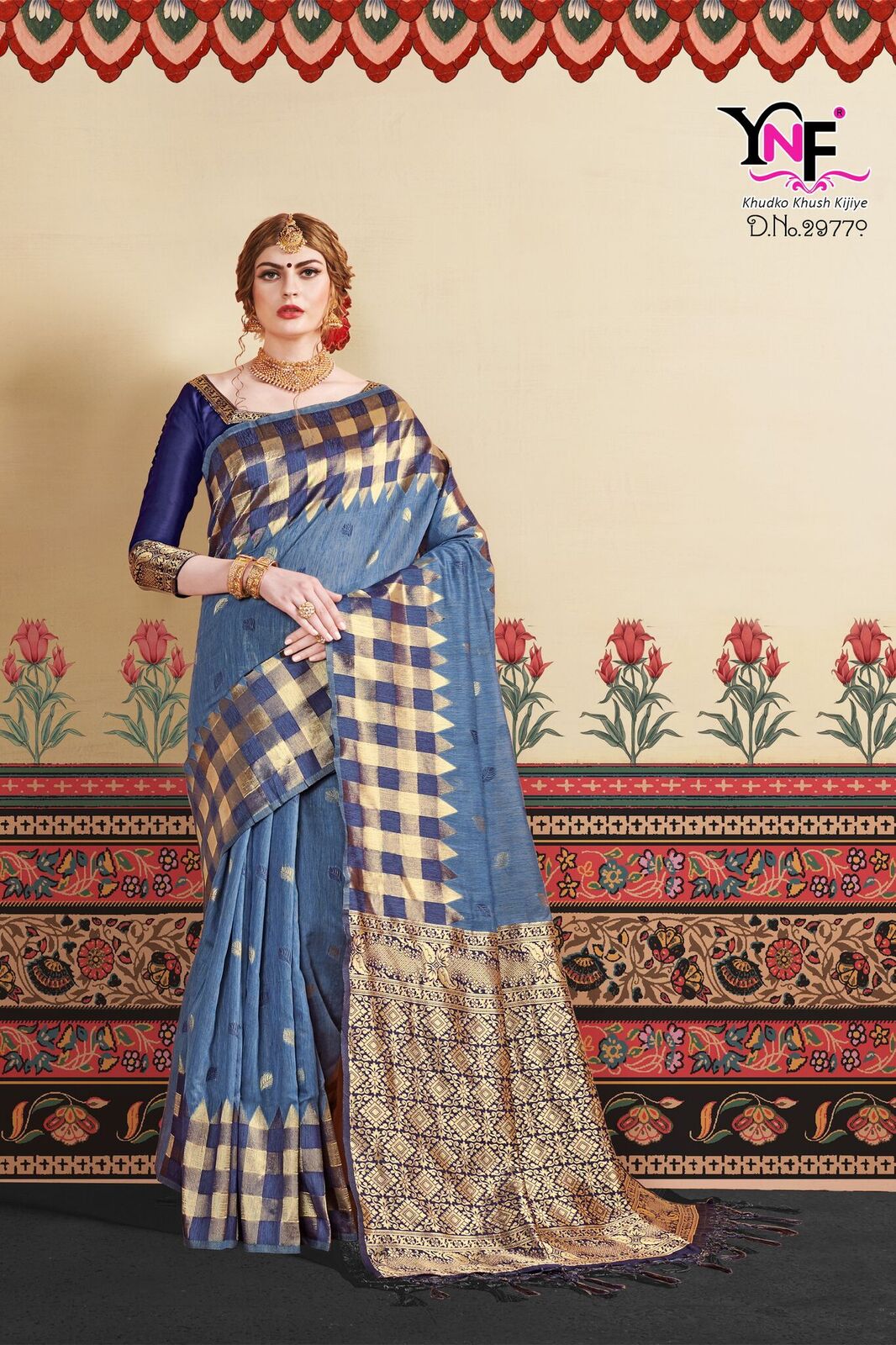 Kranti Silk By Yadu Nandan Fashion 29765 To 29774 Series Indian Traditional Wear Collection Beautiful Stylish Fancy Colorful Party Wear & Occasional Wear Linen Art Silk Sarees At Wholesale Price