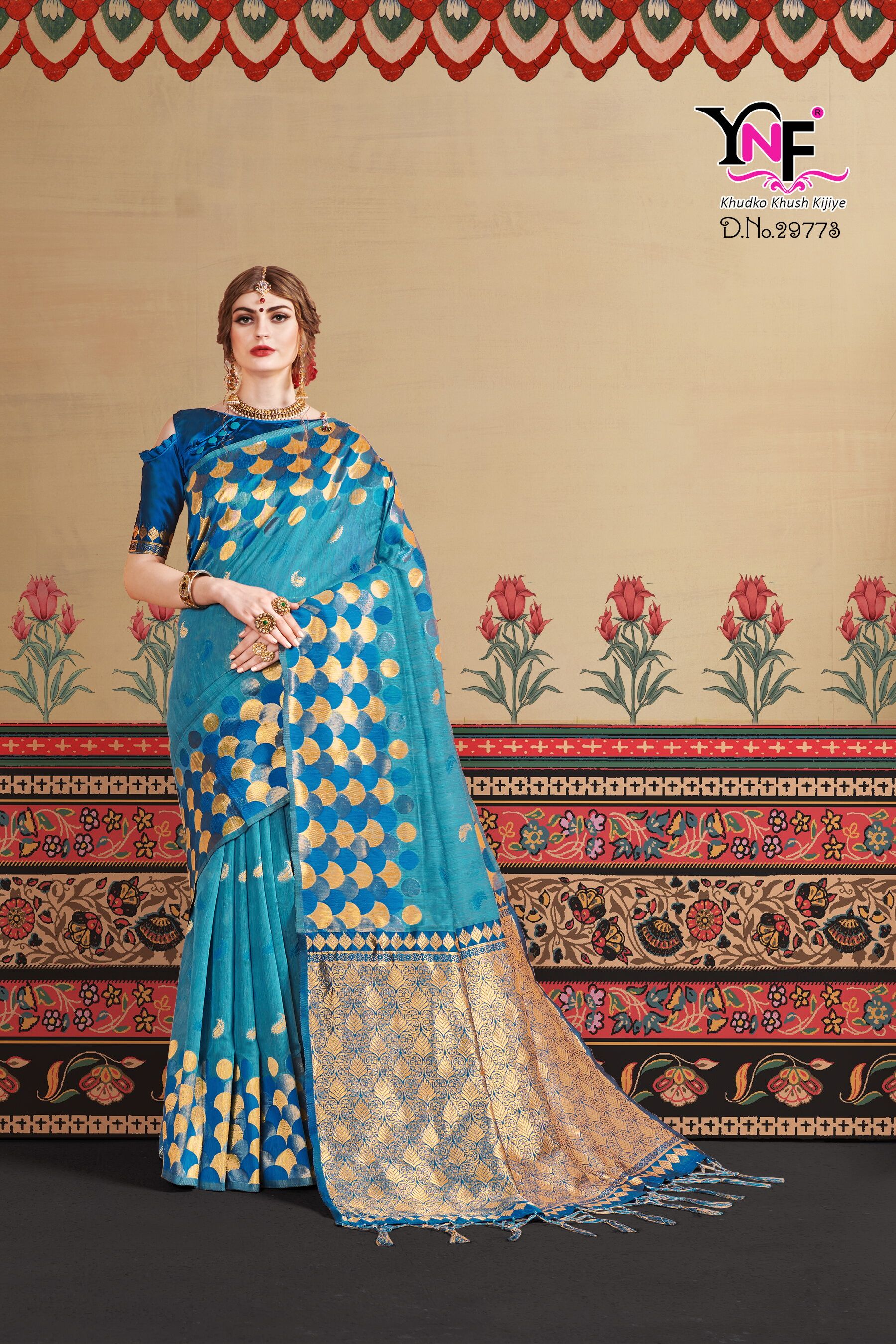 Kranti Silk By Yadu Nandan Fashion 29765 To 29774 Series Indian Traditional Wear Collection Beautiful Stylish Fancy Colorful Party Wear & Occasional Wear Linen Art Silk Sarees At Wholesale Price