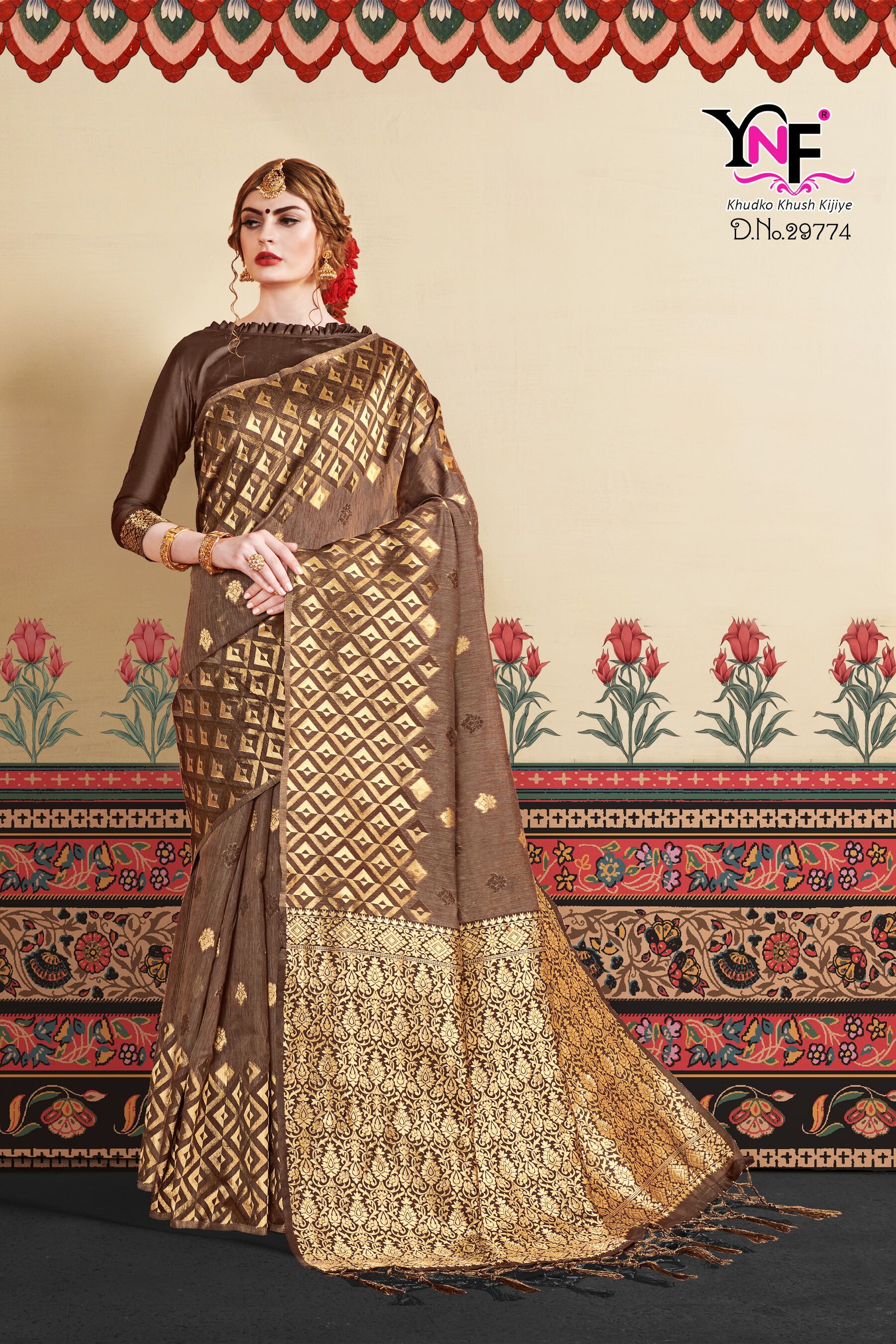 Kranti Silk By Yadu Nandan Fashion 29765 To 29774 Series Indian Traditional Wear Collection Beautiful Stylish Fancy Colorful Party Wear & Occasional Wear Linen Art Silk Sarees At Wholesale Price