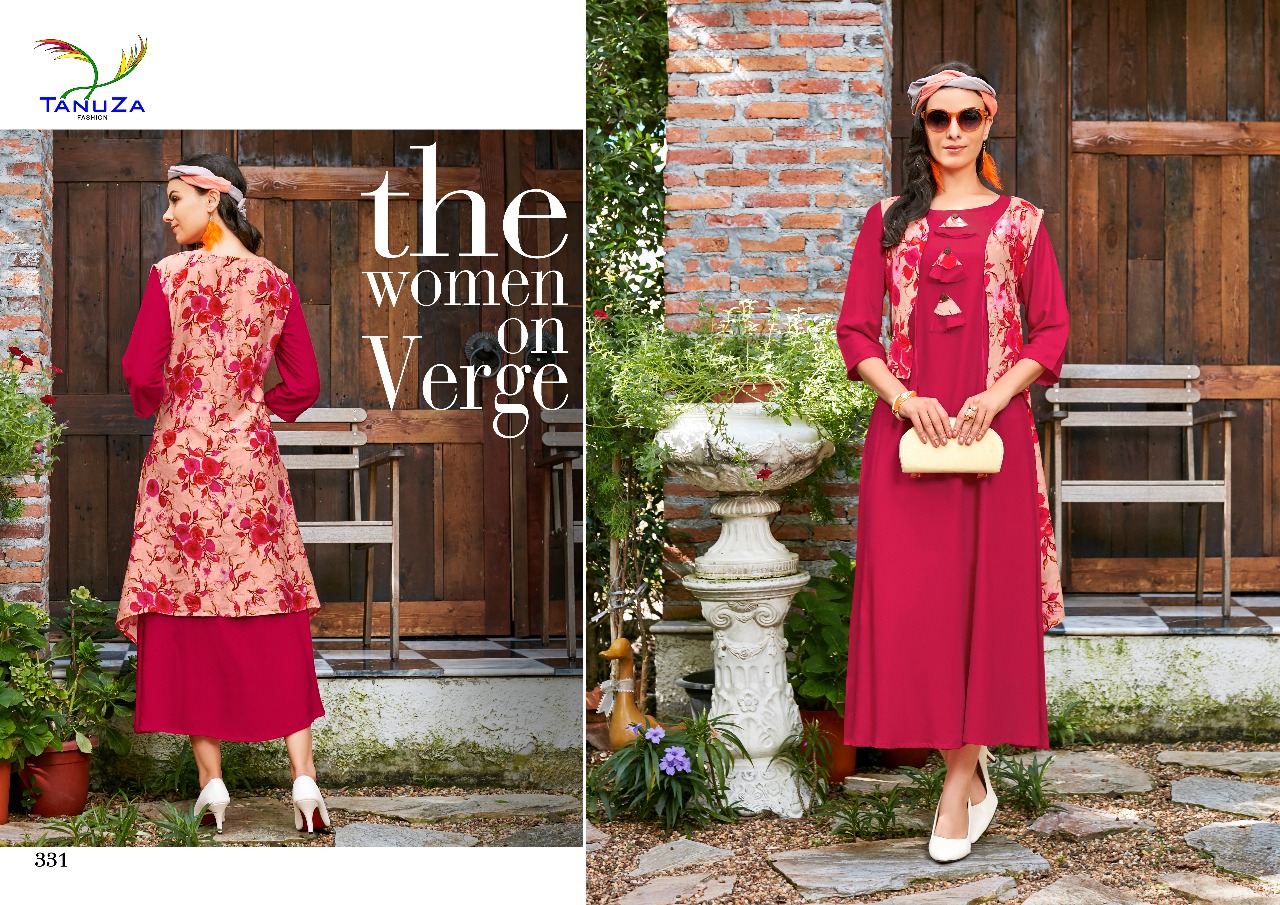Krisha By Tanuza Fashion 331 To 341 Series Beautiful Colorful Stylish Fancy Casual Wear & Ethnic Wear & Ready To Wear Heavy Rayon Printed Kurtis At Wholesale Price
