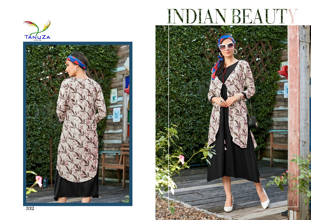 Krisha By Tanuza Fashion 331 To 341 Series Beautiful Colorful Stylish Fancy Casual Wear & Ethnic Wear & Ready To Wear Heavy Rayon Printed Kurtis At Wholesale Price