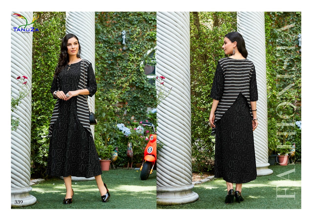 Krisha By Tanuza Fashion 331 To 341 Series Beautiful Colorful Stylish Fancy Casual Wear & Ethnic Wear & Ready To Wear Heavy Rayon Printed Kurtis At Wholesale Price