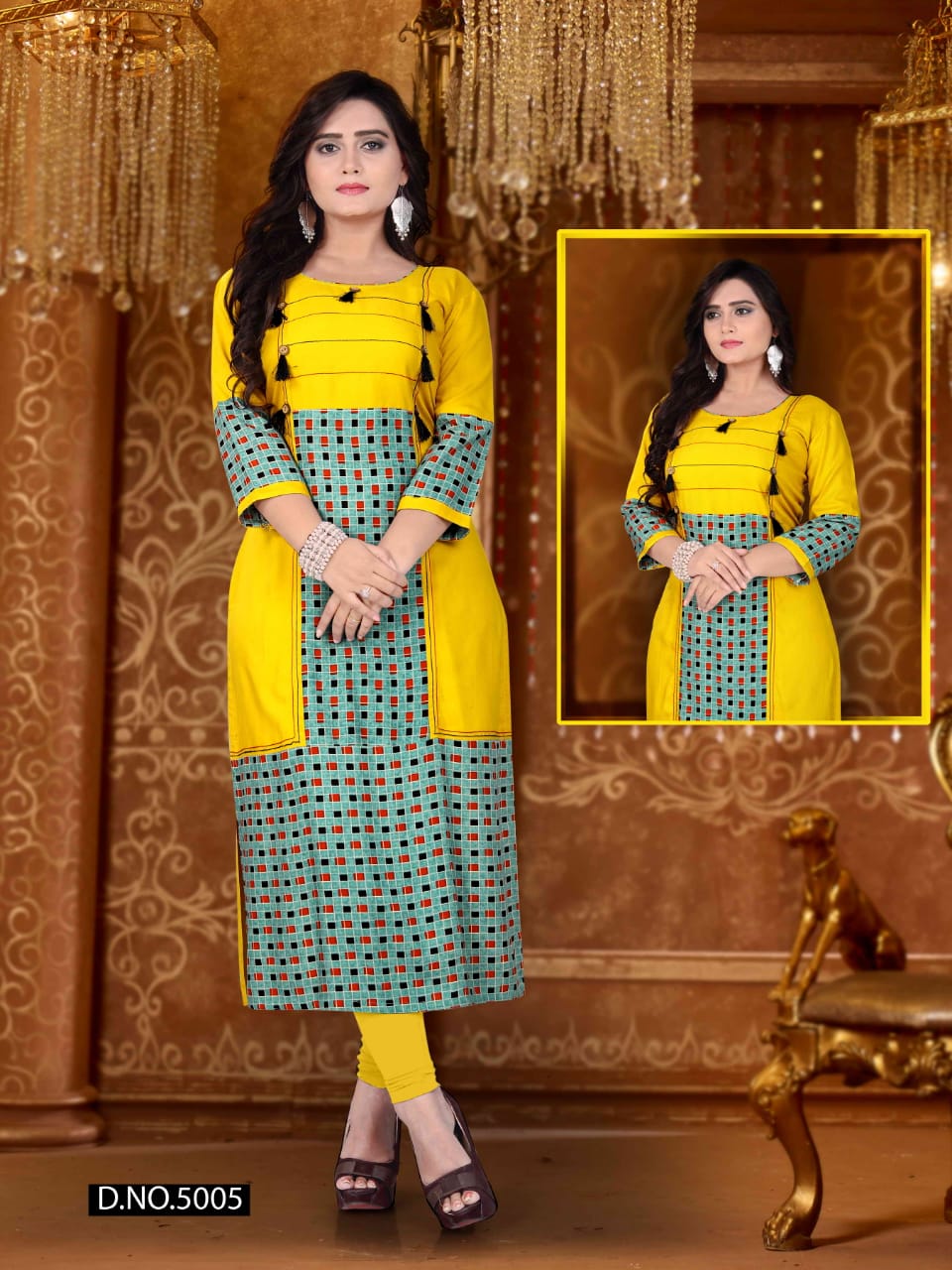Kulfi Vol-5 By Aarav Collection 5001 To 5008 Series Beautiful Colorful Stylish Fancy Casual Wear & Ethnic Wear & Ready To Wear Pure Rayon Cotton Air-jet Kurtis At Wholesale Price
