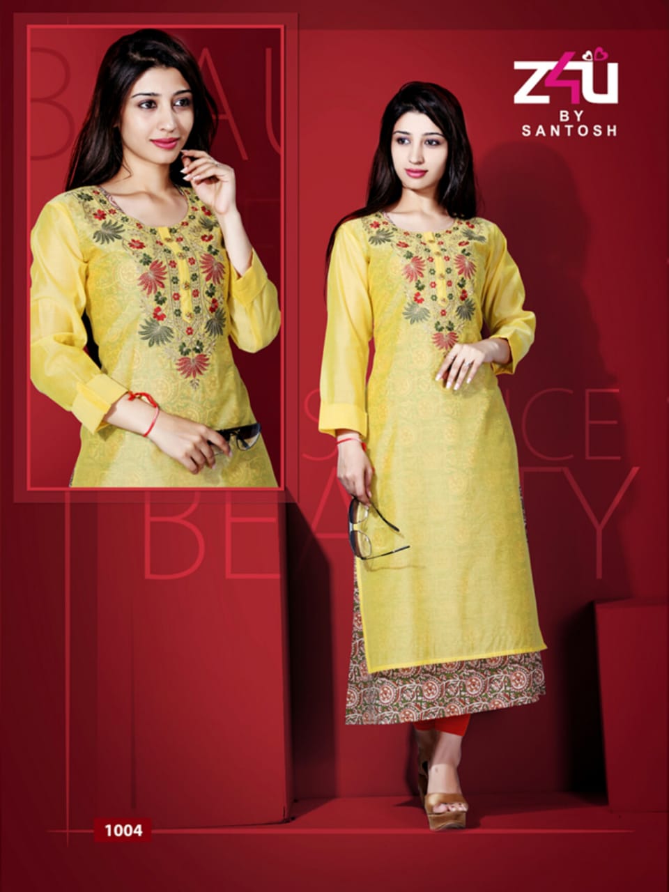 Kum Kum Vol-2 By Z4u 1001 To 1010 Series Beautiful Stylish Fancy Colorful Casual Wear & Ethnic Wear & Ready To Wear Chanderi Cotton Kurtis At Wholesale Price