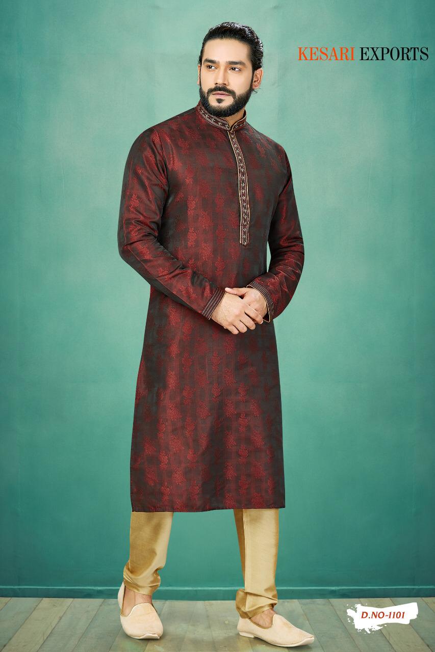Kurta Pajama Vol-1 By Kesari Exports 1101 To 1125 Series Beautiful Colorful Stylish Fancy Casual Wear & Ethnic Wear & Ready To Wear Pure Banarasi Silk Kurtas With Pajamas At Wholesale Price