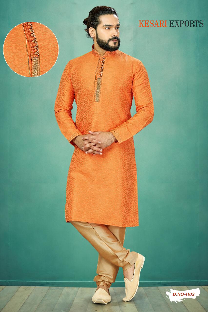 Kurta Pajama Vol-1 By Kesari Exports 1101 To 1125 Series Beautiful Colorful Stylish Fancy Casual Wear & Ethnic Wear & Ready To Wear Pure Banarasi Silk Kurtas With Pajamas At Wholesale Price
