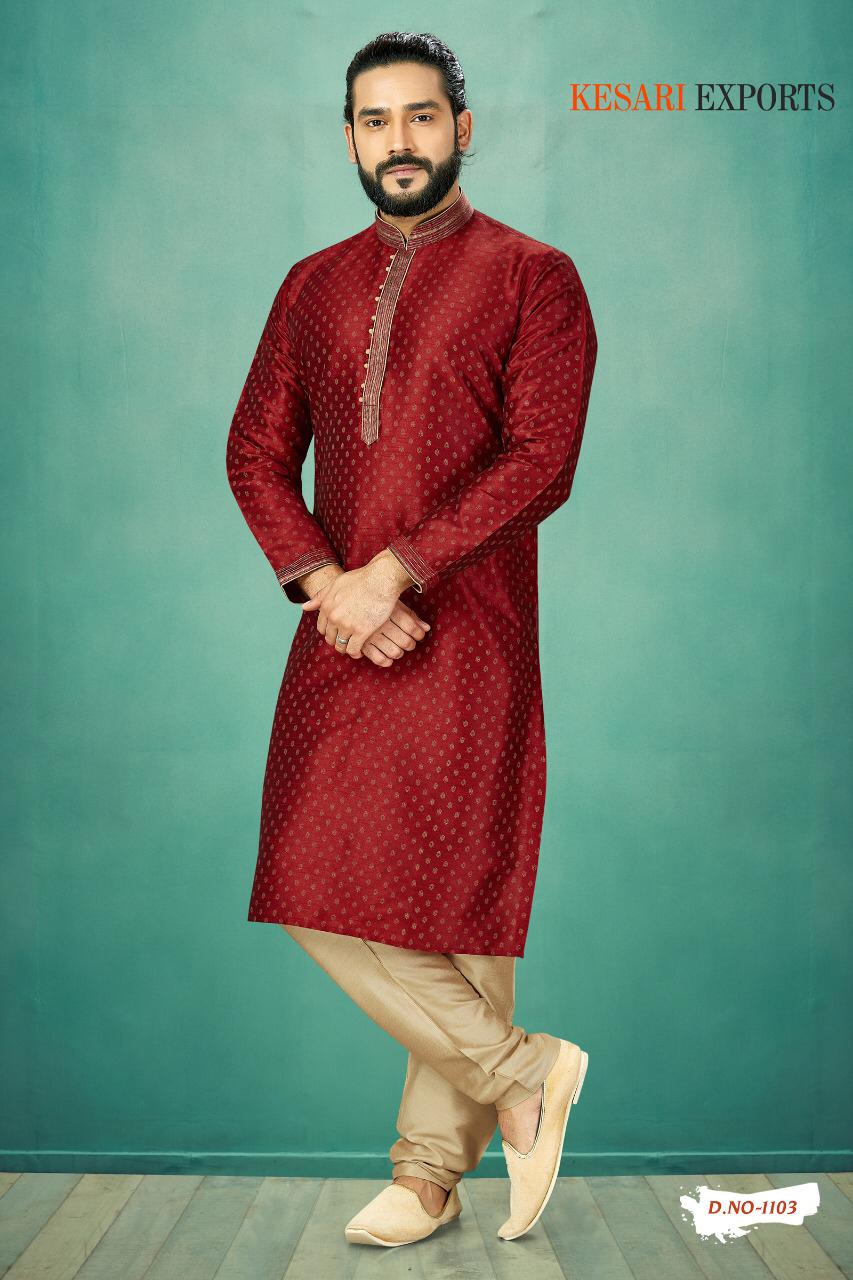 Kurta Pajama Vol-1 By Kesari Exports 1101 To 1125 Series Beautiful Colorful Stylish Fancy Casual Wear & Ethnic Wear & Ready To Wear Pure Banarasi Silk Kurtas With Pajamas At Wholesale Price