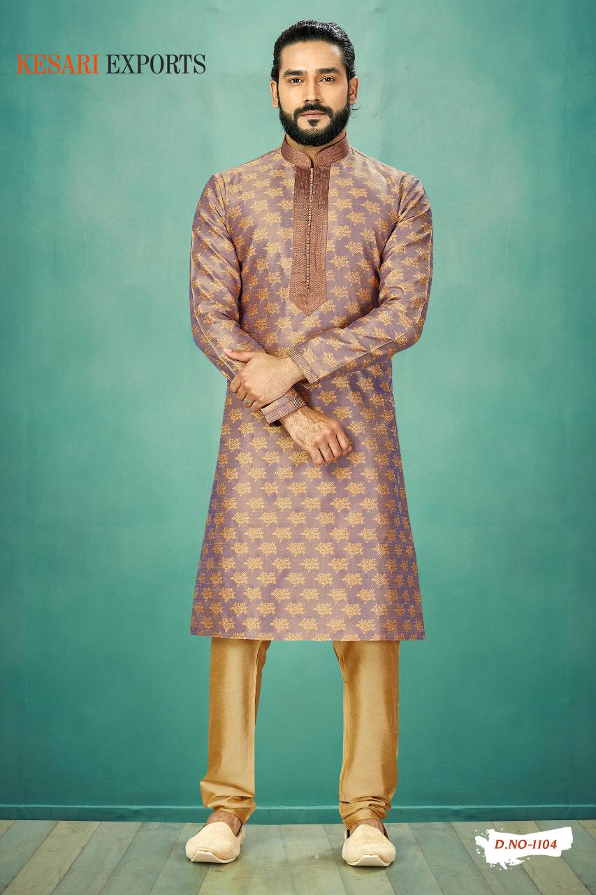 Kurta Pajama Vol-1 By Kesari Exports 1101 To 1125 Series Beautiful Colorful Stylish Fancy Casual Wear & Ethnic Wear & Ready To Wear Pure Banarasi Silk Kurtas With Pajamas At Wholesale Price
