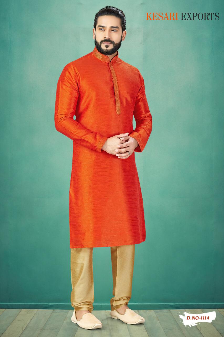 Kurta Pajama Vol-1 By Kesari Exports 1101 To 1125 Series Beautiful Colorful Stylish Fancy Casual Wear & Ethnic Wear & Ready To Wear Pure Banarasi Silk Kurtas With Pajamas At Wholesale Price