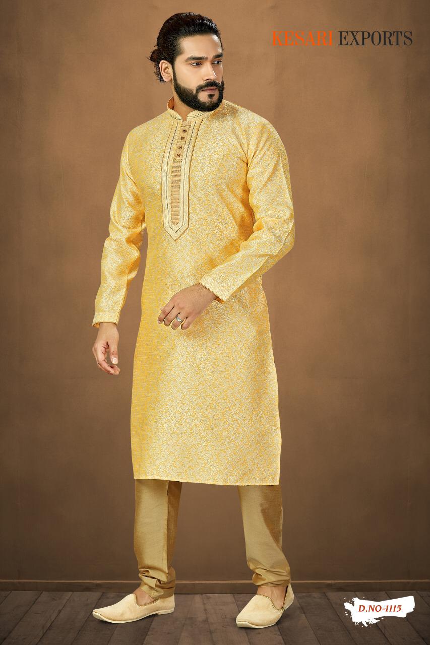Kurta Pajama Vol-1 By Kesari Exports 1101 To 1125 Series Beautiful Colorful Stylish Fancy Casual Wear & Ethnic Wear & Ready To Wear Pure Banarasi Silk Kurtas With Pajamas At Wholesale Price