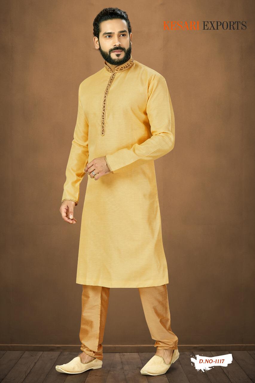 Kurta Pajama Vol-1 By Kesari Exports 1101 To 1125 Series Beautiful Colorful Stylish Fancy Casual Wear & Ethnic Wear & Ready To Wear Pure Banarasi Silk Kurtas With Pajamas At Wholesale Price