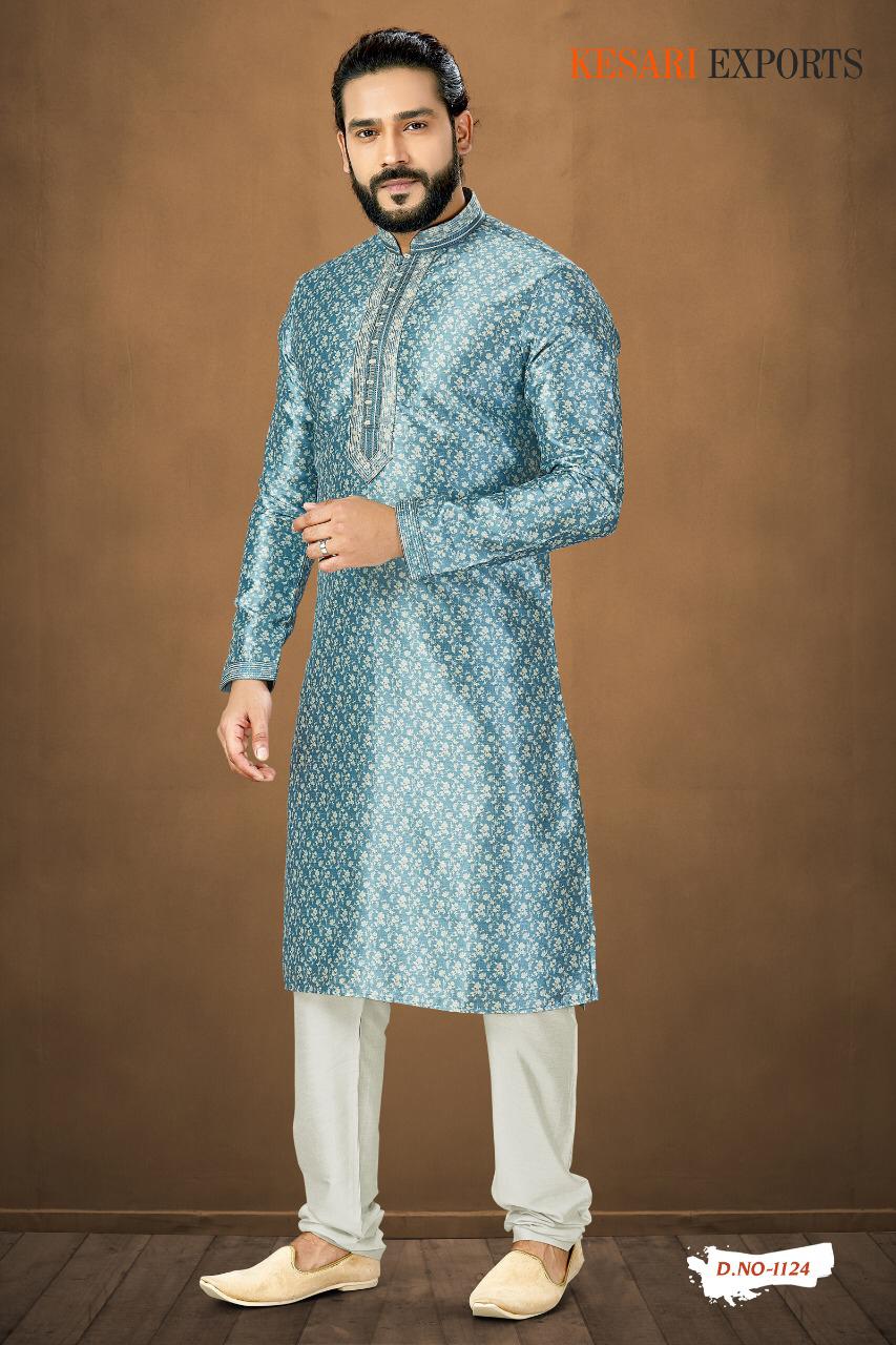 Kurta Pajama Vol-1 By Kesari Exports 1101 To 1125 Series Beautiful Colorful Stylish Fancy Casual Wear & Ethnic Wear & Ready To Wear Pure Banarasi Silk Kurtas With Pajamas At Wholesale Price