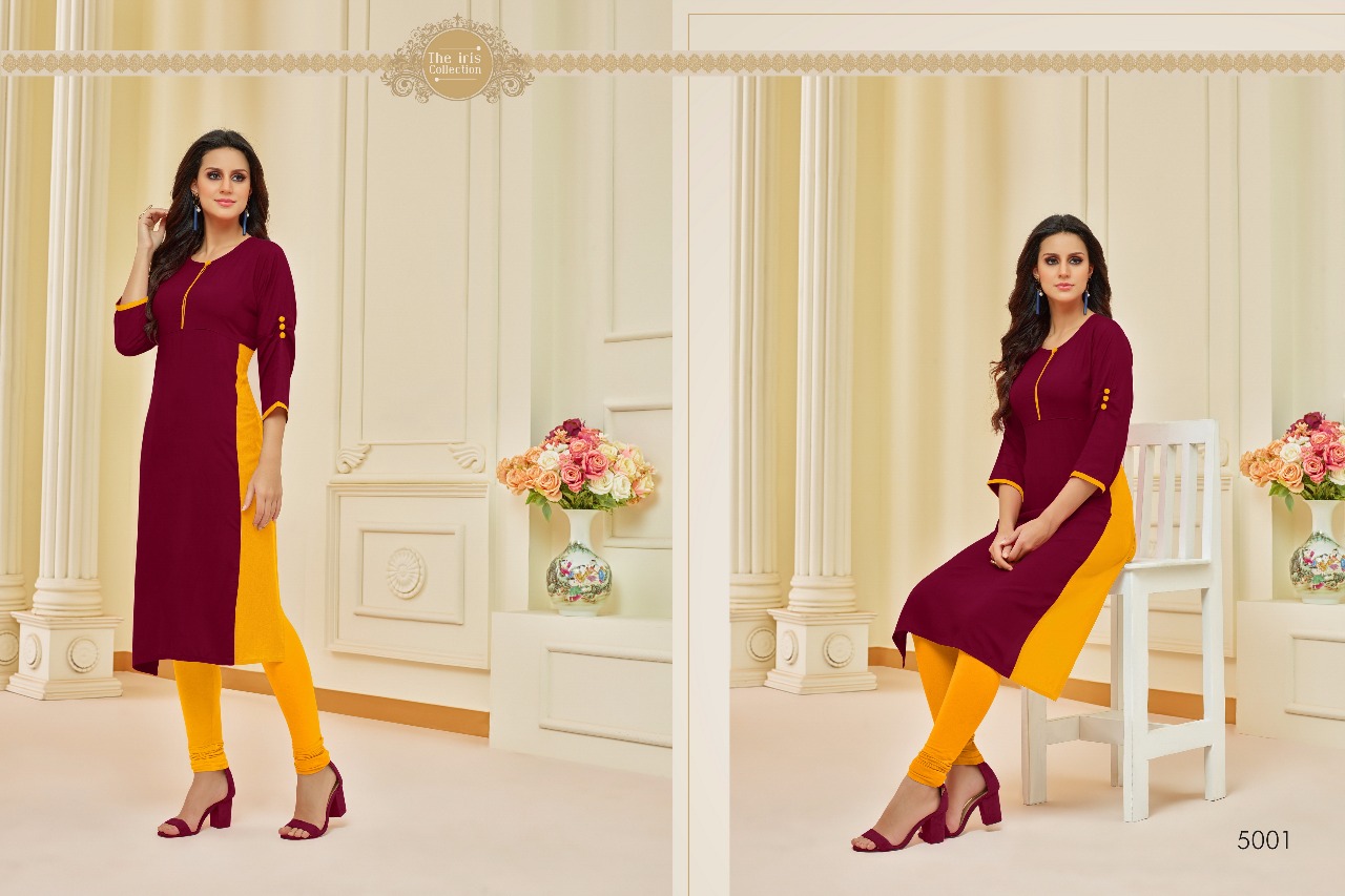 Kurti Wala By Ganesh Fashion 5001 To 5006 Series Beautiful Stylish Fancy Colorful Casual Wear & Ethnic Wear & Ready To Wear Heavy Rayon Kurtis At Wholesale Price